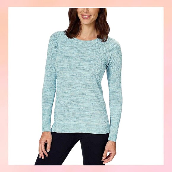Champion Tops - Champion XL Blue Space Dye Long Sleeve T-Shirt Tee Top